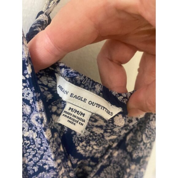 American Eagle Outfitters Women's Blue Floral Sleeveless JumpSuit - Medium - Picture 2 of 12